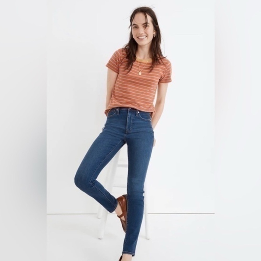 Madewell High Rise Skinny Blue Jeans - Picture 1 of 8